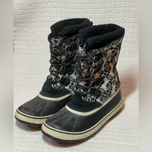 Sorel PAC Graphic Insulated Waterproof Rubber Winter Boot Size US 11